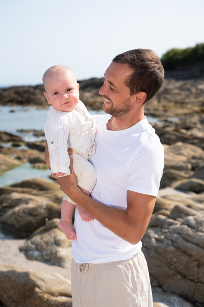 Portrait famille à la plage de Quiberon