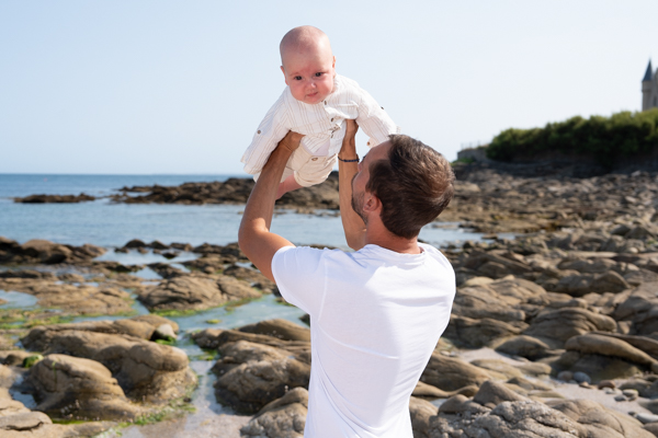 Portrait famille à la plage de Quiberon