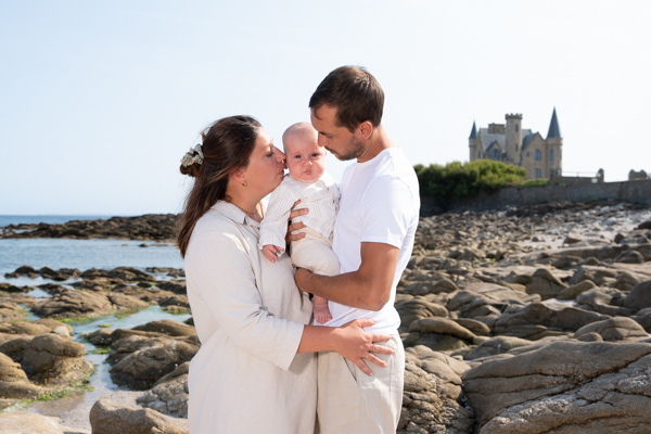 Portrait famille à la plage de Quiberon