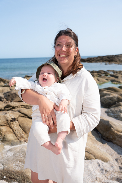 Portrait famille à la plage de Quiberon